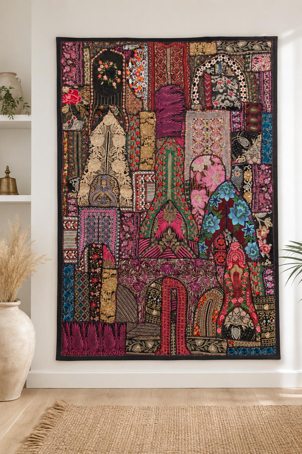 Midnight Bazaar Vintage Indian Wall Hanging – main product view