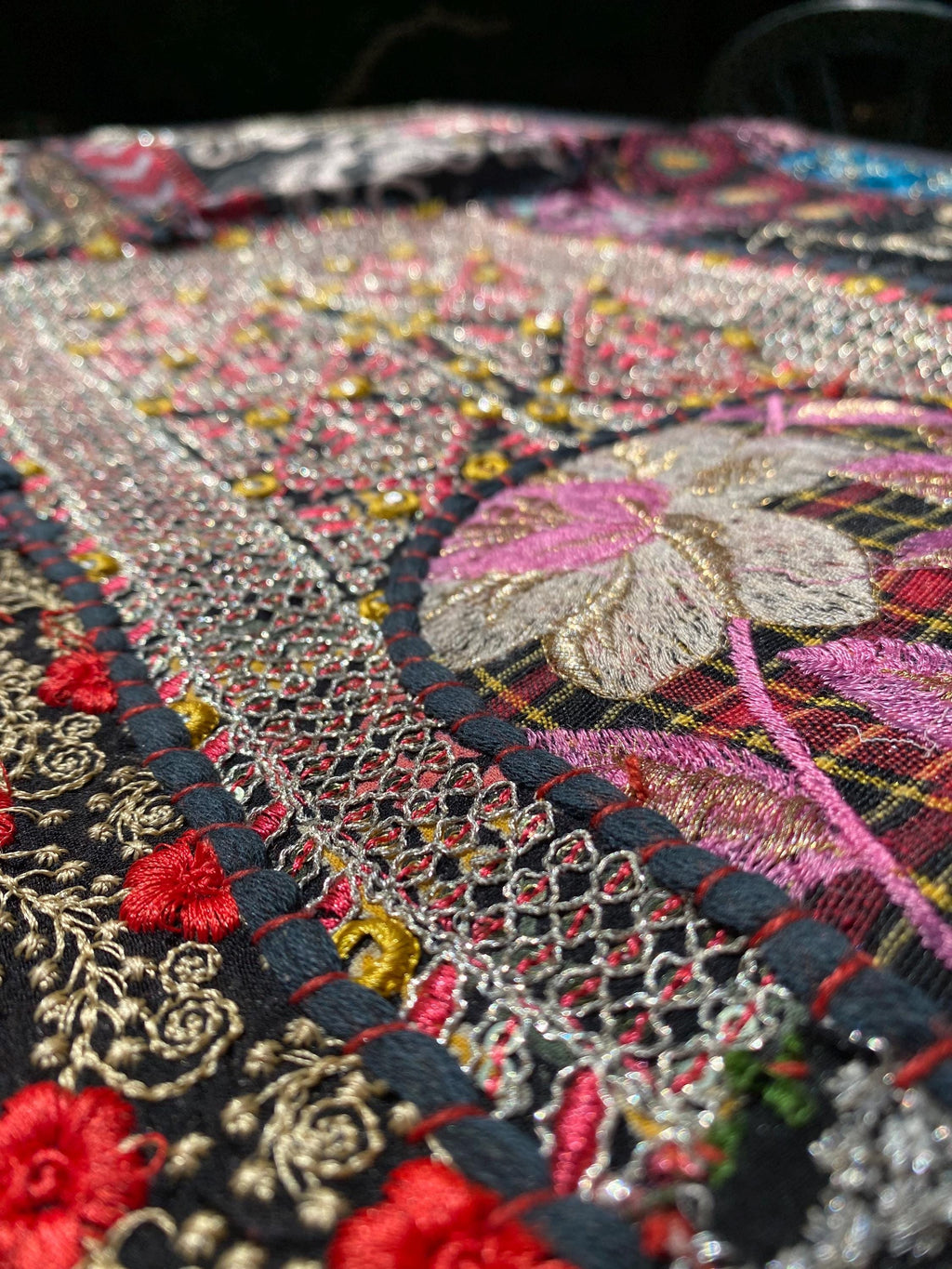 Midnight Bazaar Vintage Indian Wall Hanging – product styling view