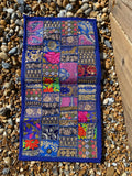 Blue Vintage Indian Patchwork Wall Hanging – main product view