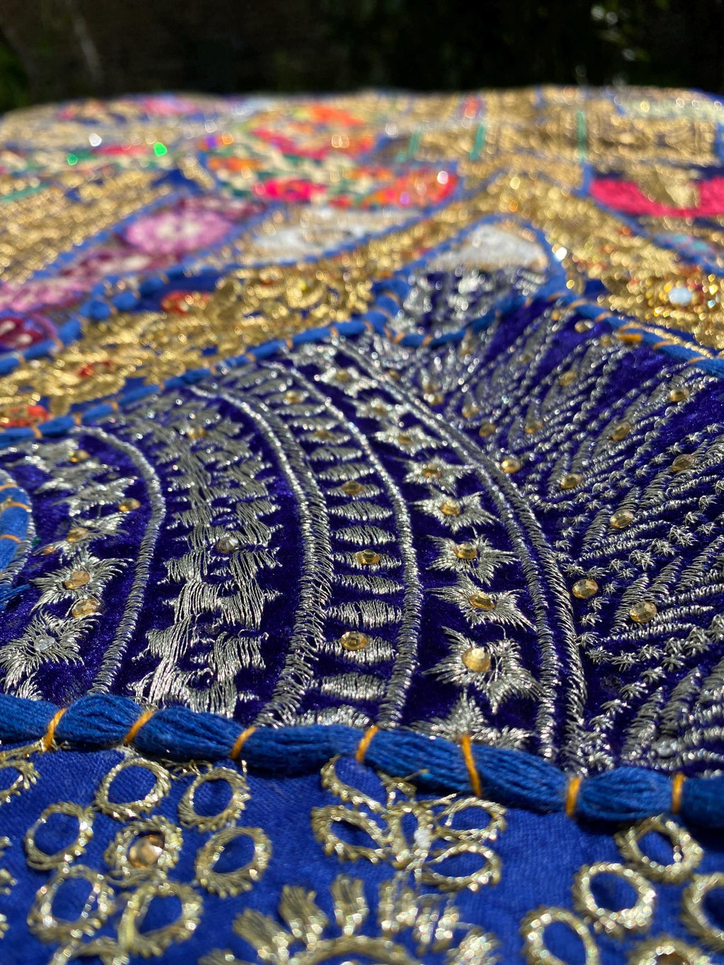 Midnight Maharaja Blue and Gold Wall Hanging – additional product view